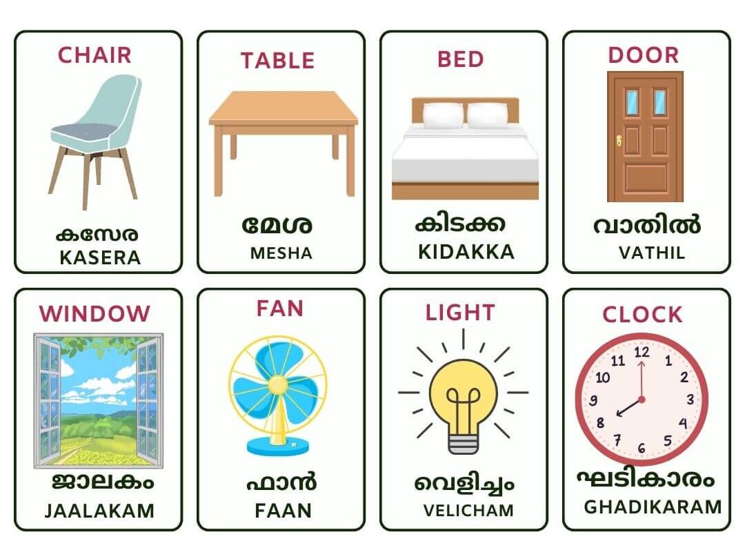 Household Items in Malayalam