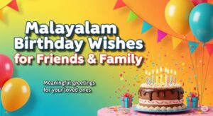 Malayalam Birthday Wishes for Friends & Family